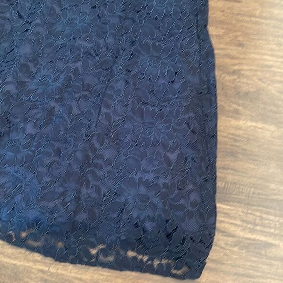 NWOT ELIZA J One Shoulder Satin Band Lace Overlay Mermaid Gown - size 14 - Picture 10 of 13